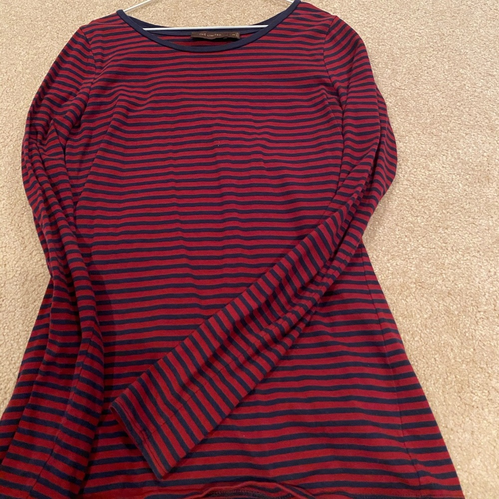 Xsmall the limited long sleeved t red n navy